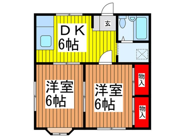 天王山ハイツの物件間取画像